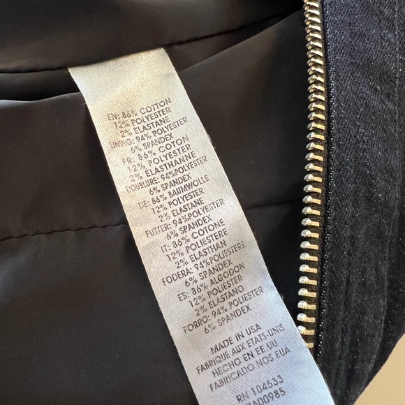 Nanette Lepore Dark Denim Zip Up Vest Size 10‎ - Picture 9 of 9